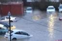 Cars under water in Llanrwst