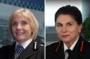 Chief Constable Amanda Blakeman and Dawn Docx, Chief Fire Officer at North Wales Fire and Rescue Service