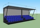 Mochdre FC chairman Martin Brady has submitted a planning application for two 50-seater football stands at Mochdre Sports Association on Swan Road