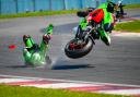 Matt suffered a high-speed crash during the race in the World Superbikes Support Class Series at Donington Park.