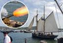 Apart from the main Pirate ship - the Velma, Jon Servaes has made a small Pirate sailing ship which has a full working cannon on the front which will be firing at the quayside as the pirates all attack the town and castle!