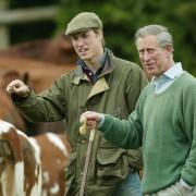 Prince William with his father King Charles, who was then Prince of Wales.