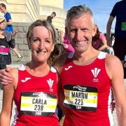 Carla and Martin Green in their Wales kits.