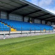 The new stand at Colwyn Bay FC's 4 Crosses Construction Arena
