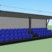 Mochdre FC chairman Martin Brady has submitted a planning application for two 50-seater football stands at Mochdre Sports Association on Swan Road