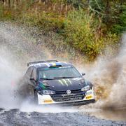 Sweden's Oliver Solberg winning the 2022 Cambrian Rally.