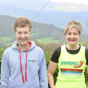 The NWRRC quartet at the 8 mile trail race (l-r) Nia Lister, Kay Hatton, Cheryl Frost and Mike Hayton