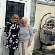 Joanne Beckett and her mum, Pat, outside Rosaire Guest House