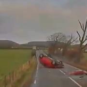 Andrea Alcock's car flipped over on the A548