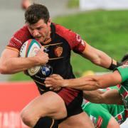 Dion Jones in action for RGC against Ebbw Vale (Photo: Tony Bale)