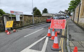 Conwy says Rosemary Lane will remain closed until May 5 whilst Manweb carries out work.....