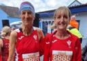 NWRRC member Carla Green is pictured (right) with her international colleague Ann d'Albuquerque from GOG Triathlon
