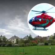 Parc Cae Derw in Llandudno Junction and generic picture of Wales Air Ambulance