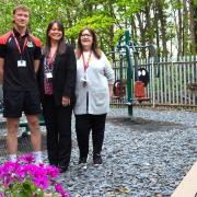 Additional Learning Needs Co-ordinator Liz Gunby (centre) with teaching assistants Gill Livesey and Aaron Wood