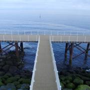 The new fishing platform in Old Colwyn.