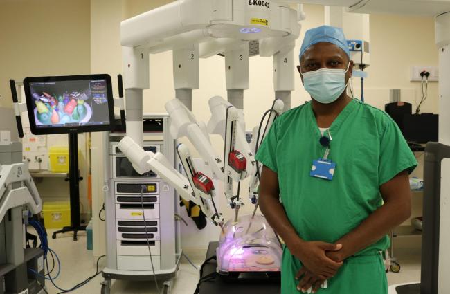 Professor Kingsley Ekwueme, Robotic Urological Surgeon from Glan Clwyd Hospital who is looking forward to carrying out robotic surgery in North Wales. Picture: BCUHB