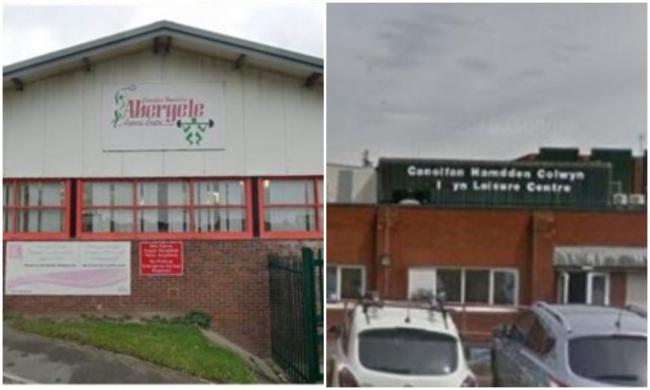 Abergele Leisure Centre and Colwyn Bay Leisure Centre. Pictures: Google