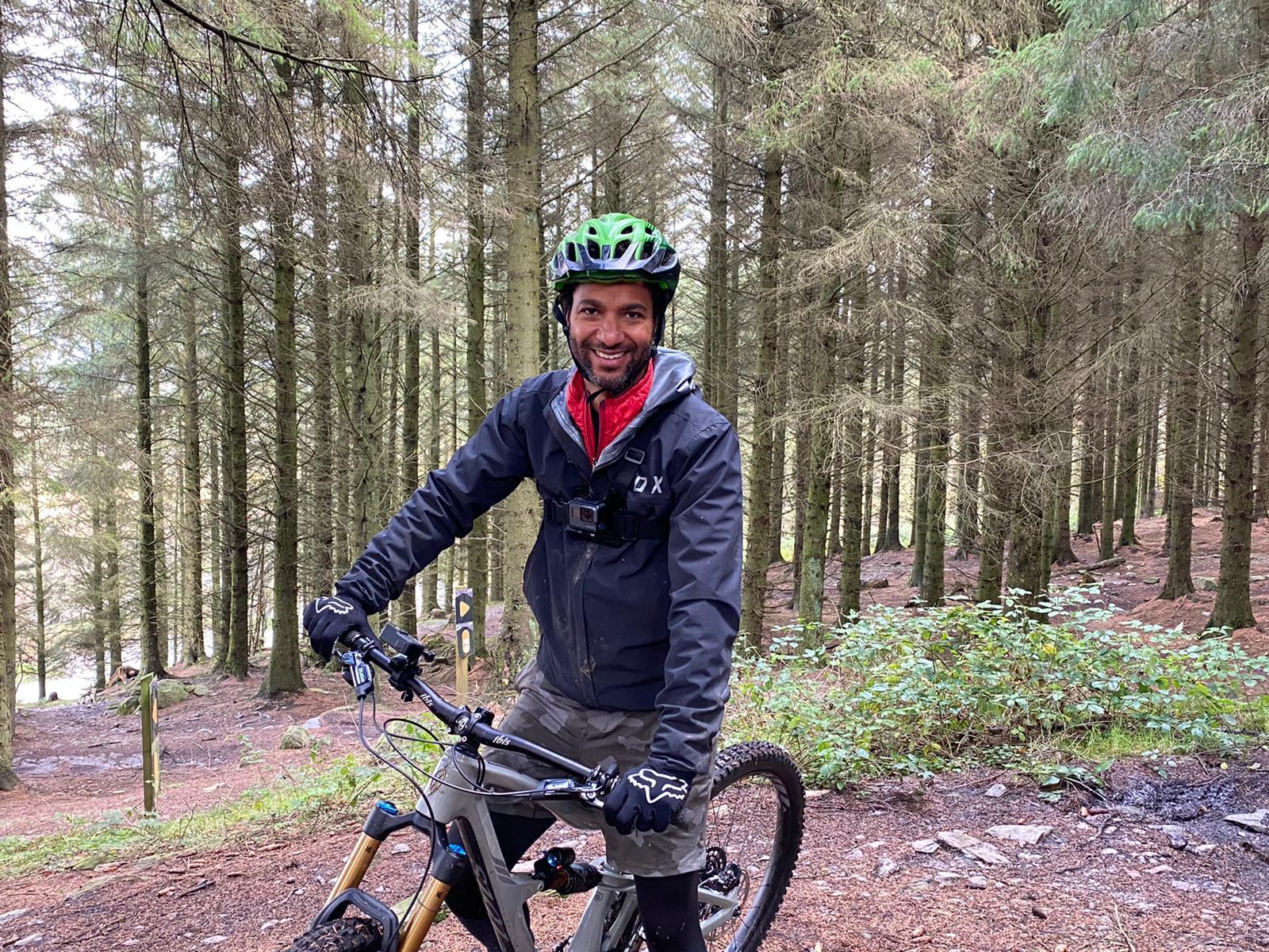 Sean tries out mountain biking in the Llandegla forest