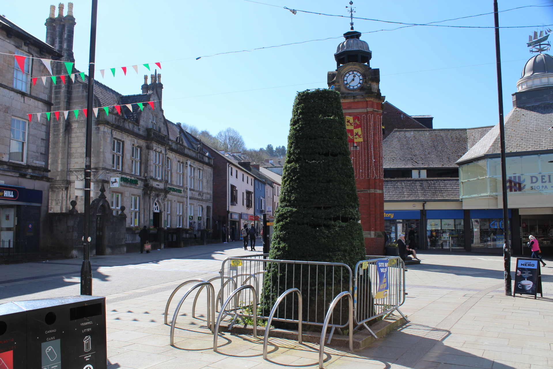 The tree is still on display in Bangor but the tip has gone. Picture: Allan George