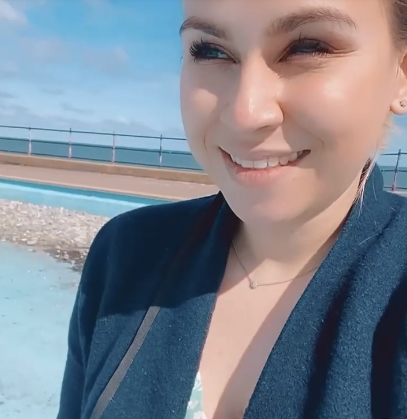 Alana Spencer in Llandudno over the weekend at the site of her new cafe. Picture: Ridiculousy Rich By Alana / YouTube