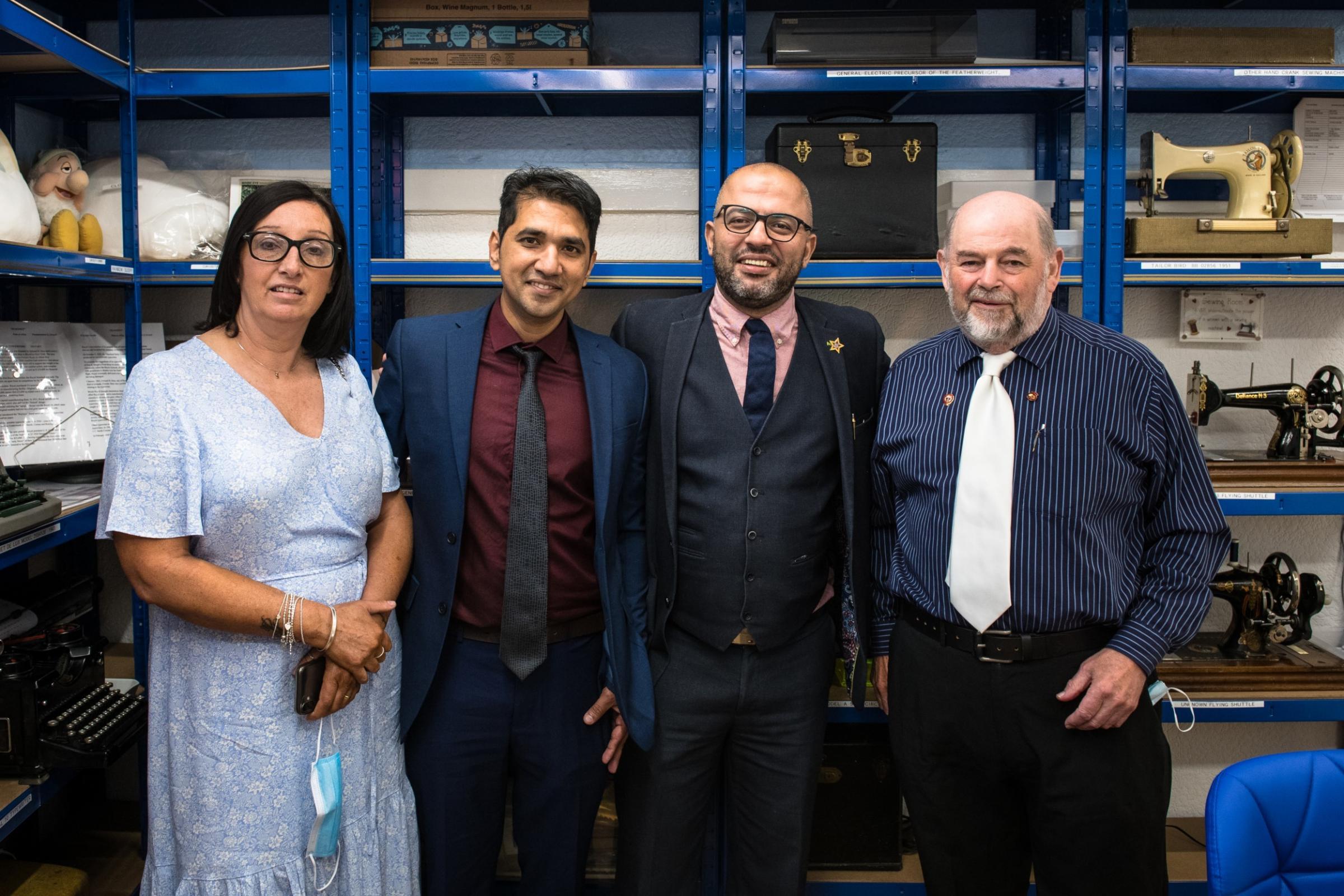 Susan Best (PA), Dr. Mauin Uddin (Cardiac Team), Mr Mohamad Zeinah from Liverpool Heart and Chest Hospital and Frank Meldrum