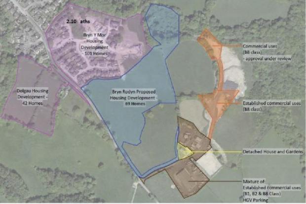 An aerial view of how the site 
Pic: Cadnant Planning (clear for use by all partners)