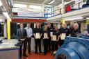 Grŵp Llandrillo wind turbine trainees with their awards