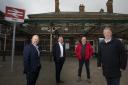 (L/R) Ashley Rogers, Adam Williams, Sean Taylor and Jim Jones at Rhyl Train station. Picture: Mandy Jones