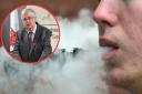 First Minister Mark Drakeford (inset) has suggested the change he would make to vape usage in Wales.