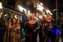 The Winterfest medieval parade in Conwy in 2022