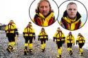 Llandudno Lifeboat crew preparing to go to sea and inset, Graham Heritage and Luke Heritage
