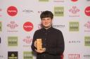 Rhys with his Prince's Trust award