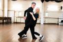 Anton Du Beke practices with a dancer whilst rehearsing for his upcoming tour 'Showman: An Evening with Anton du Beke', at a dance studio in South West London