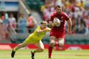 Afon Bagshaw in action for Wales 7s