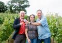 Oz Clarke with Charlotte and Colin Bennett.