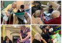 Children read to residents at the care home.