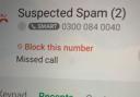Hospital number coming up on some mobile phones as \'Suspected Spam\'
