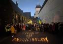 The vigil held in Llandudno on February 24. Photo: Helen Denning