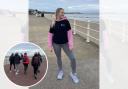 Seren Walker completed a gruelling 16-mile sponsored walk with her clients, friends and family members to raise money for Conwy Mind.