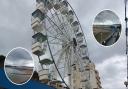 The Llandudno Ferris wheel and, inset, some of the views you can take in while riding it