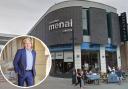 The Menai Centre, Bangor. Inset: Rob Lloyd, the new owner.