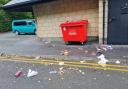 Seagulls have been blamed for weekend litter at a Morfa Bach car park in Conwy..