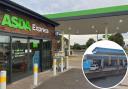 A new Asda Express forecourt. Inset: Co-op forecourt in Old Colwyn.