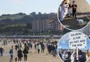 About 2,000 people attended the second protest against banning dogs from the beaches