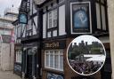 The Blue Bell, Conwy. Inset: Original Conwy Pirate Festival.