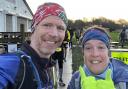 Ben and Sarah Hudson after their marathon double