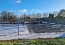 Tennis courts at Bodlondeb are undergoing remdial work..