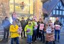Despite the torrential rain, protesters turned out in their droves last night (Wednesday) at Conwy’s Bodlondeb HQ to campaign against some 20-mph roads in the county..