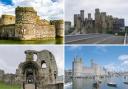 Castles at Beaumaris, Conwy, Caernarfon and Denbigh.