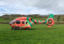 The air ambulance in Llanrhos